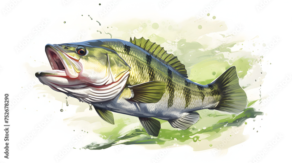 Bass with white background Bass with white background