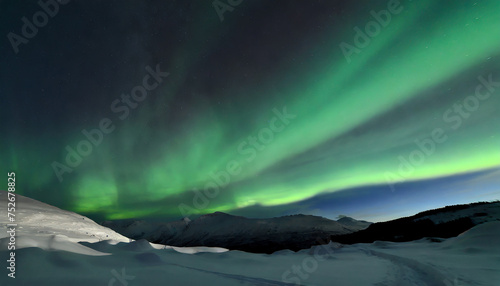 Aurora borealis, northern lights in the sky over the lake © Robert Kiyosaki