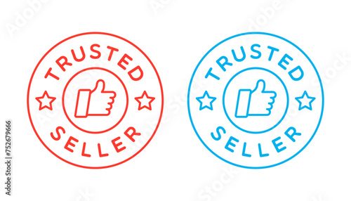Vector Trusted Seller Badge Label