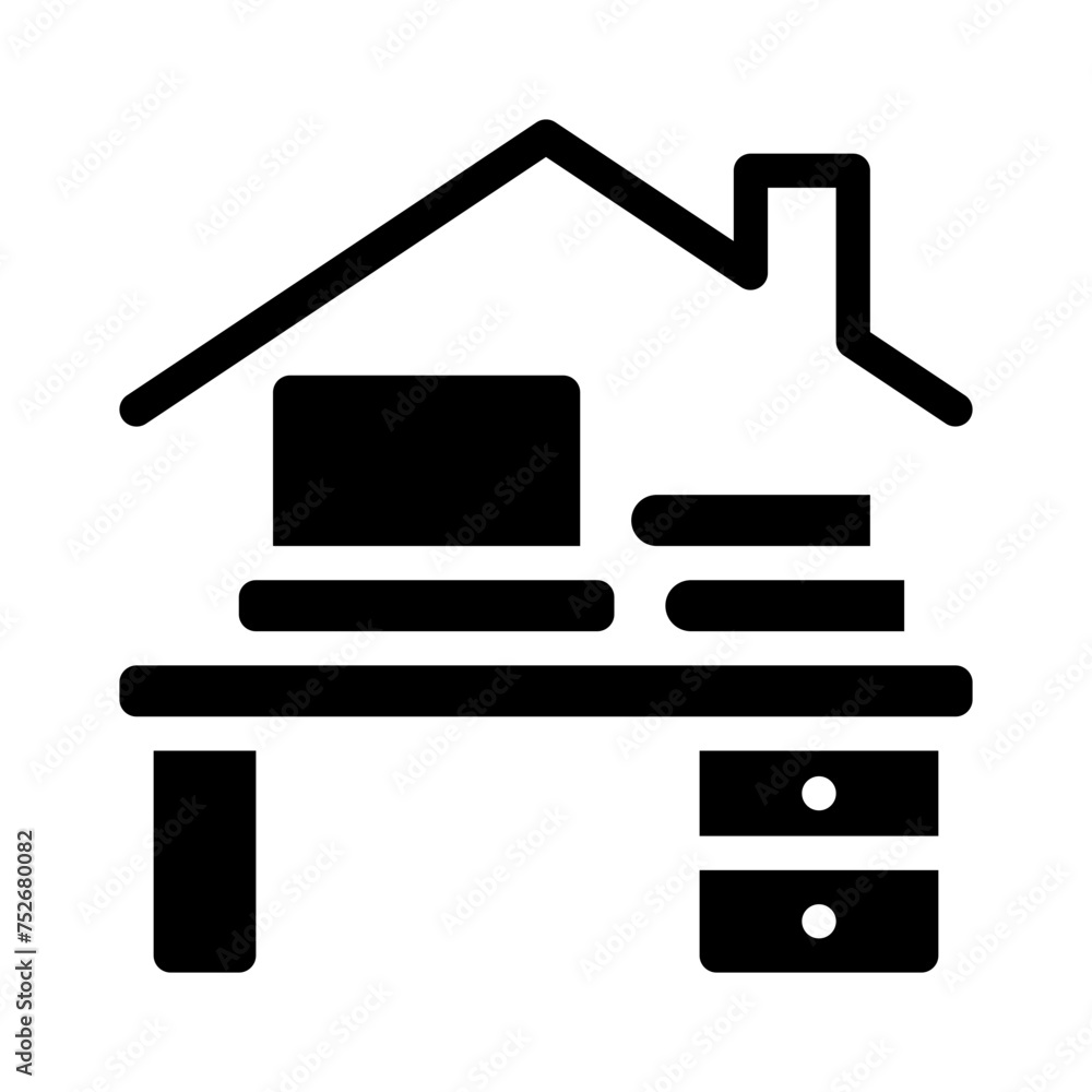 work from home glyph icon work from home glyph icon