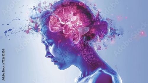 Headache, agony discomfort and migraine with effective treatment, stress relief, lifestyle adjustments for improved health and well-being, solution for symptom relief and comfor pulsating character