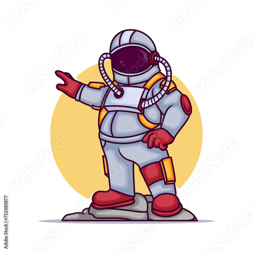 Astronout Illustration Cartoon
