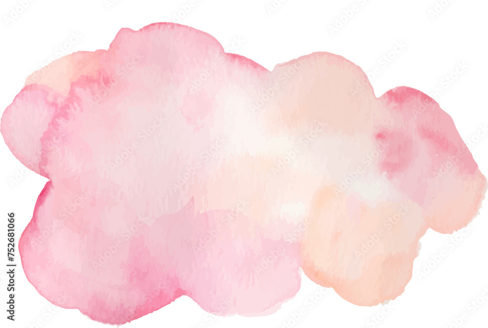 Watercolor pink splash abstract stain