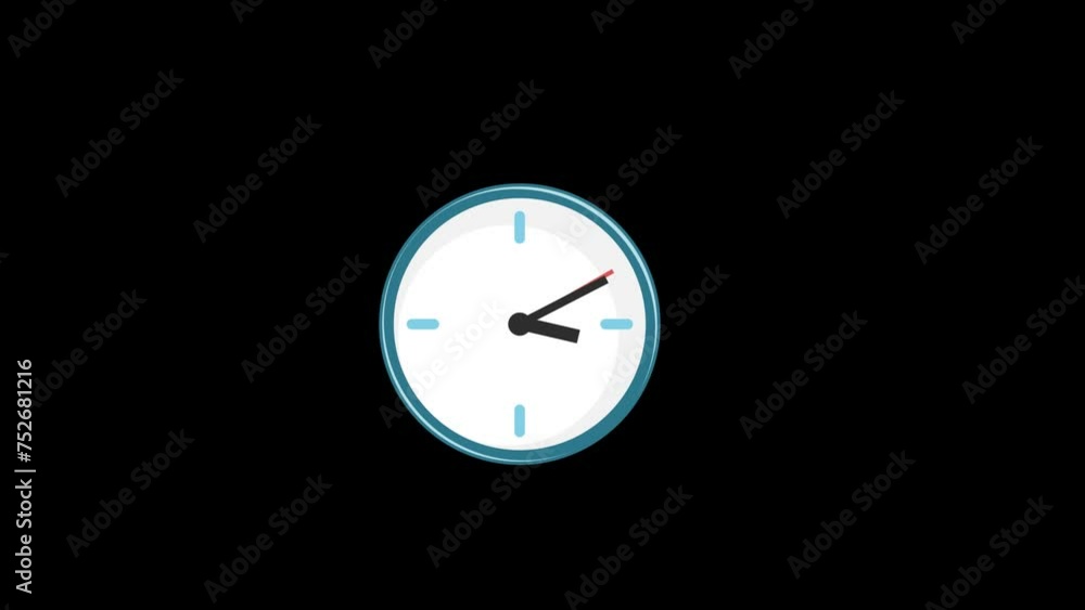 Clock Animation HD On Alpha Clock Animation HD On Alpha