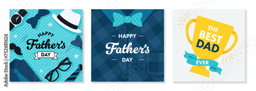父の日のためのベクターイラストコレクション。バナーやポスターに。