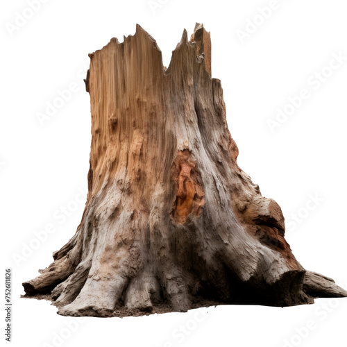 Dead tree isolated on white background. High quality clipping mask. photo