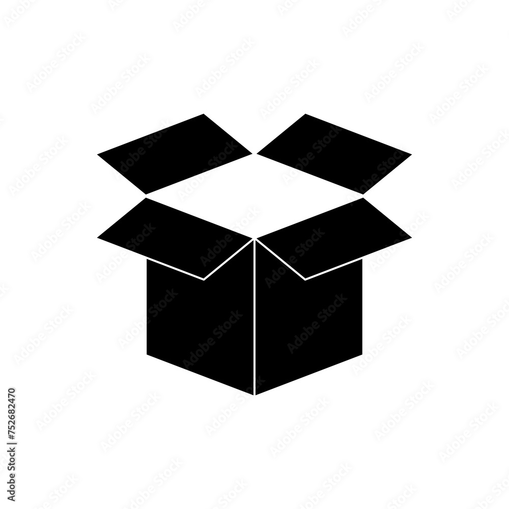 box vector glyph simple flat illustration on white background..eps box vector glyph simple flat illustration on white background..eps