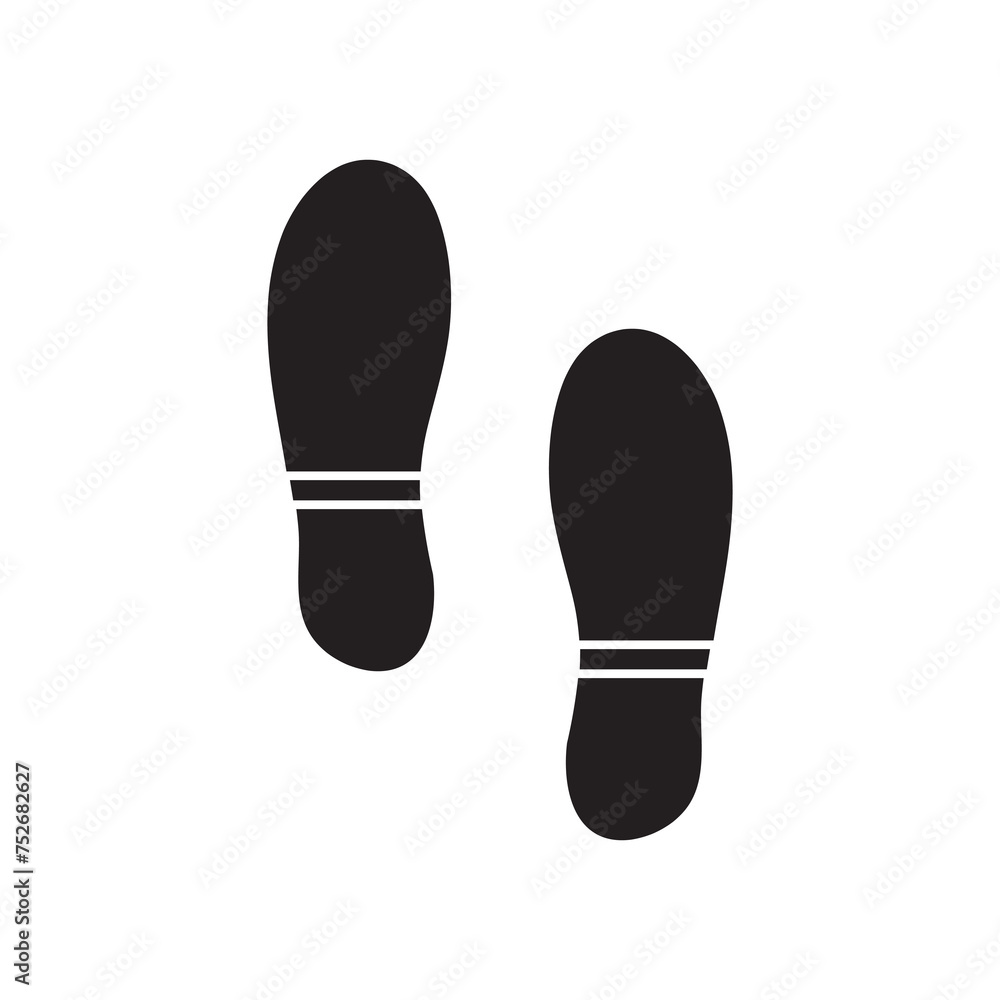 footprint vector black flat illustration on white background..eps footprint vector black flat illustration on white background..eps