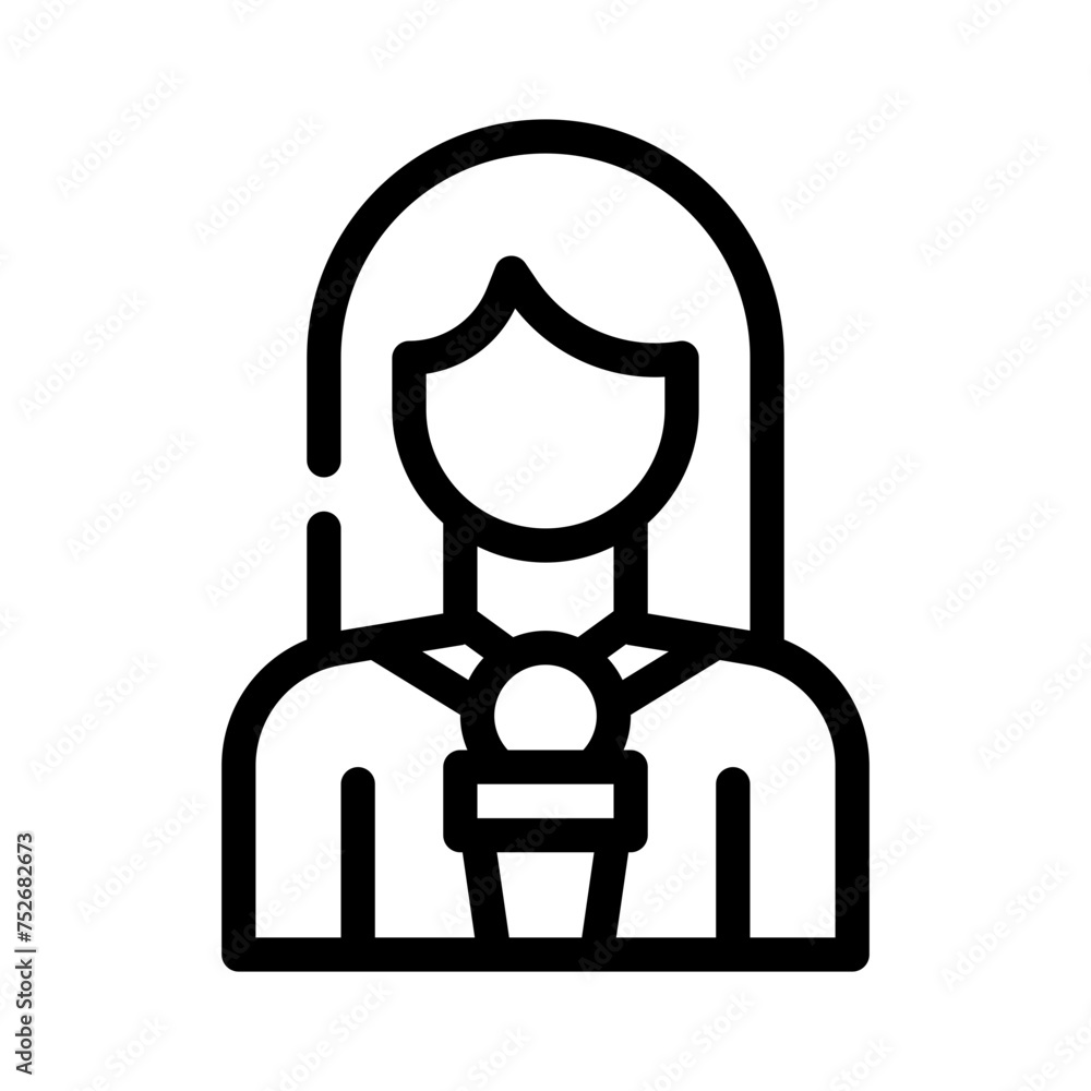 journalist line icon journalist line icon