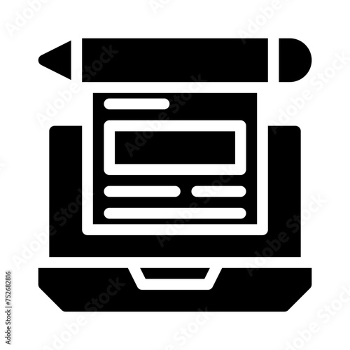 blogging glyph icon