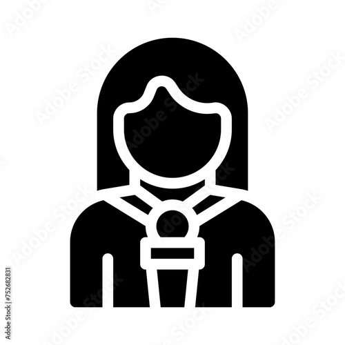 journalist glyph icon