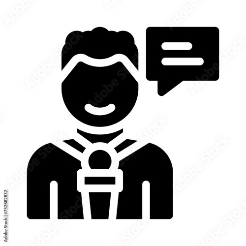journalist glyph icon
