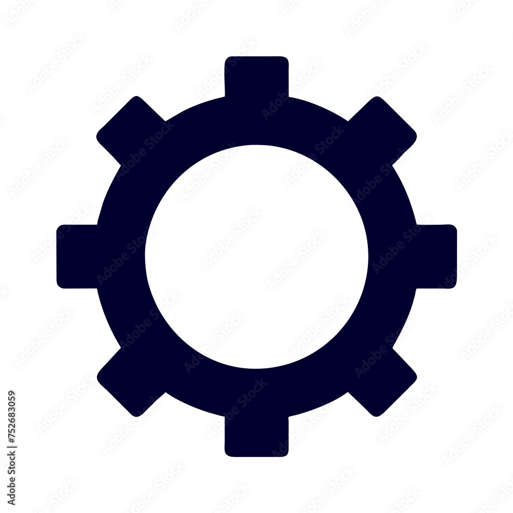 gear icon on white background