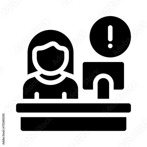 information desk glyph icon