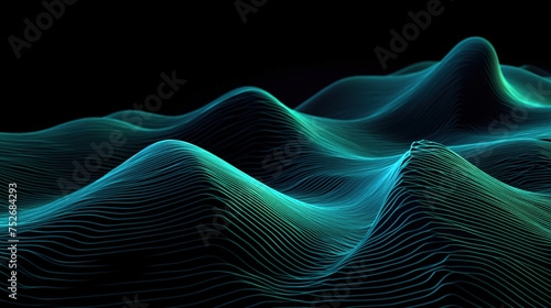 wave lines flowing dynamic , Generative AI