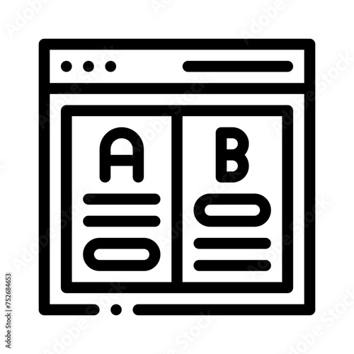ab testing line icon