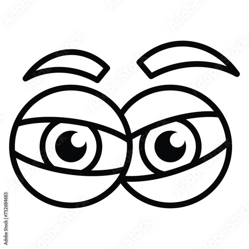 Cartoon eyes icon design, illustration design