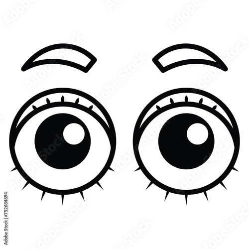 Cartoon eyes icon design, illustration design