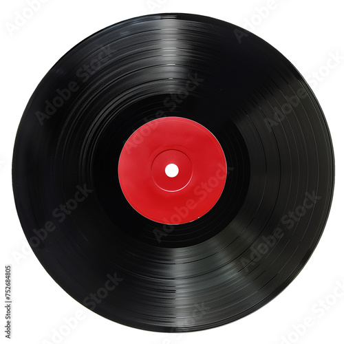 Retro vinyl record evoking a sense of nostalgia and longing for the melodic treasures it holds. Transparent png, add your own background,