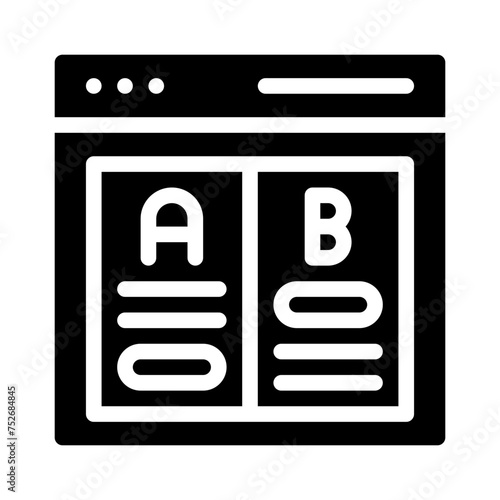 ab testing glyph icon