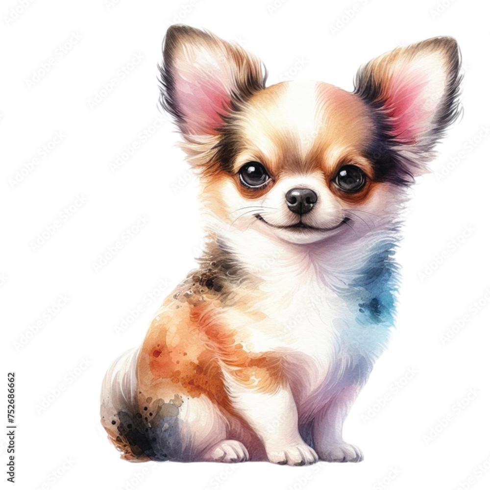 dog cute   clipart watercolor 
