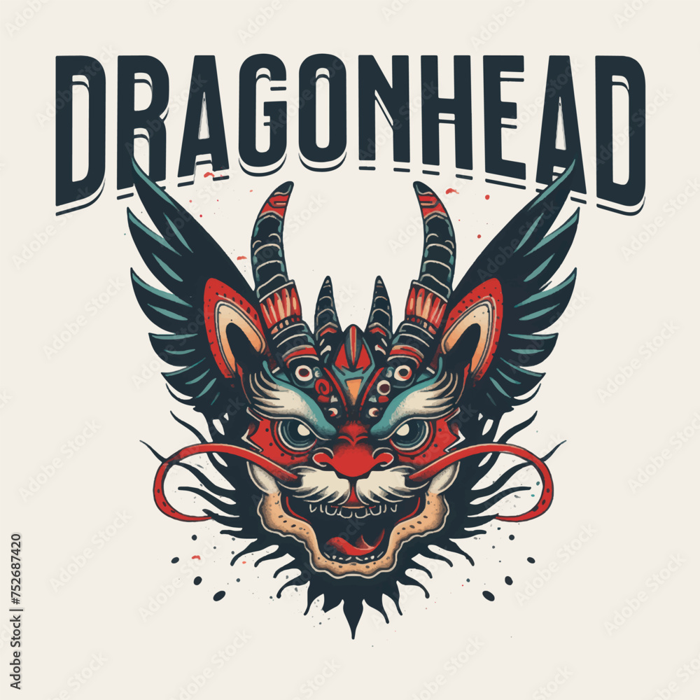 Dragon Head Vector Art, Illustration and Graphic