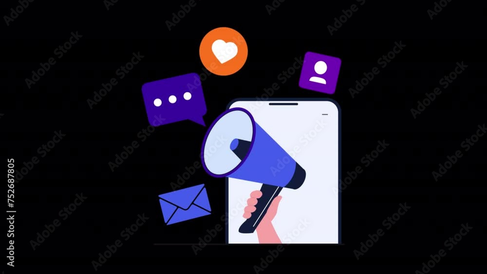 Digital Marketing Animation 4K On Alpha Digital Marketing Animation 4K On Alpha