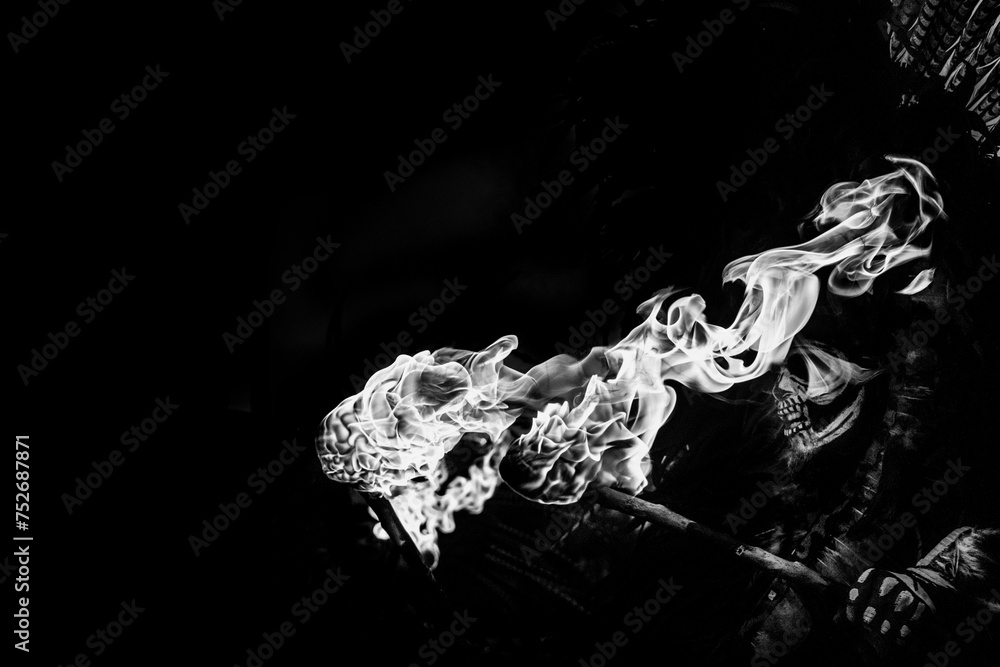Fototapeta premium black and white prehispanic