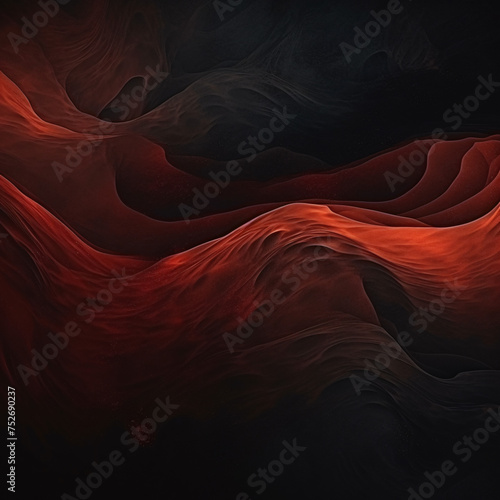 Abstract red and black background. Fractal art. Space for text or image