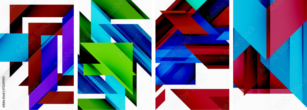 Triangle poster abstract background set for wallpaper, business card, cover, poster, banner, brochure, header, website Triangle poster abstract background set for wallpaper, business card, cover, poster, banner, brochure, header, website