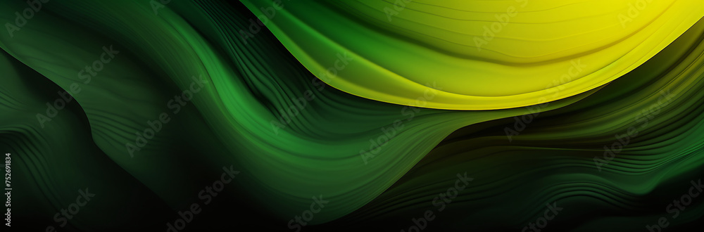Abstract background with green and yellow stripes. Green, yellow or orange colors, Space for text or image - obrazy, fototapety, plakaty 