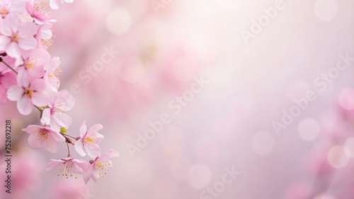 pink cherry blossom background © Fatoniyah