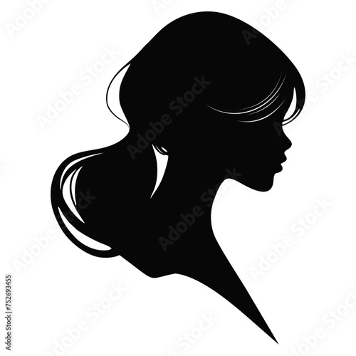 strikingly buetiful silhouette of a woman flat illustration template, stylized silhouettes isolated . fashion silhouette. Vector fashion illustration. Fashion logo.