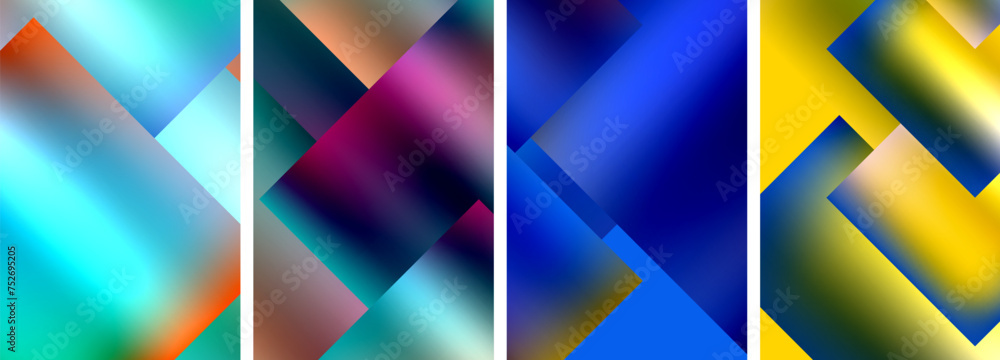 Metallic glossy square concept posters. Vector illustration For Wallpaper, Banner, Background, Card, Book Illustration, landing page