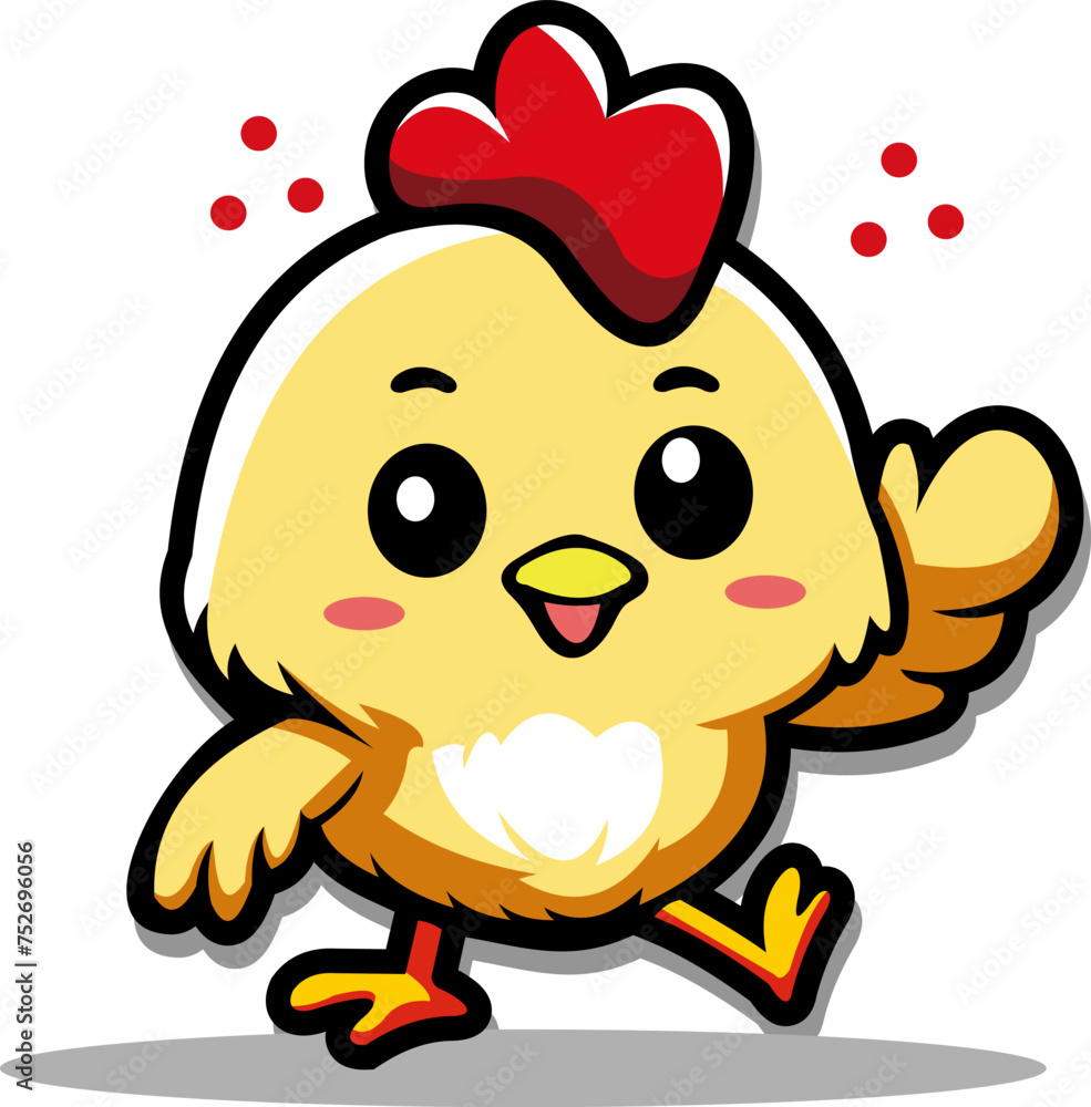 Cute chicken cartoon character vector illustration Cute chicken cartoon character vector illustration