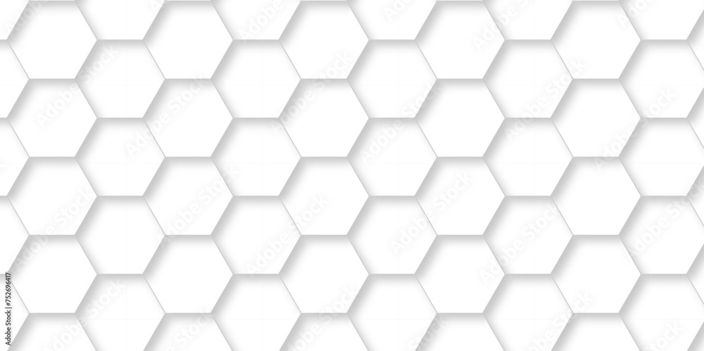 White Hexagonal Background. Luxury White Pattern. Vector Illustration. 3D Futuristic abstract honeycomb mosaic white background. geometric mesh cell texture. modern futuristic wallpaper. White Hexagonal Background. Luxury White Pattern. Vector Illustration. 3D Futuristic abstract honeycomb mosaic white background. geometric mesh cell texture. modern futuristic wallpaper.