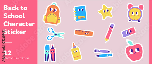 Back to School Character Sticker
