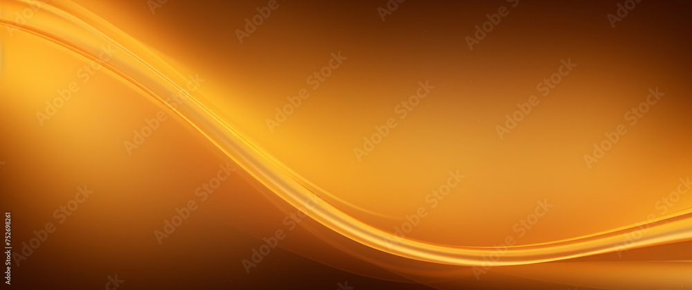 Abstract orange background with smooth lines in it. Golden, rich colors, Space for text or image - obrazy, fototapety, plakaty 