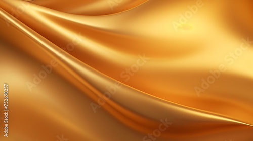 Golden satin background with some smooth lines in it. Golden  rich colors  Space for text or image