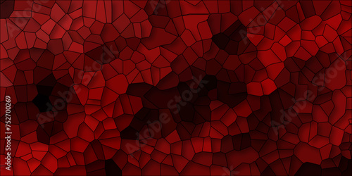 Abstract Seamless Multicolor Broken Stained-Glass Geometric Retro Tiles Pattern Quartz Crystal 3D Voronoi Diagram Background. For Artful Websites, Presentations, Brochures, and Social Media Graphics.