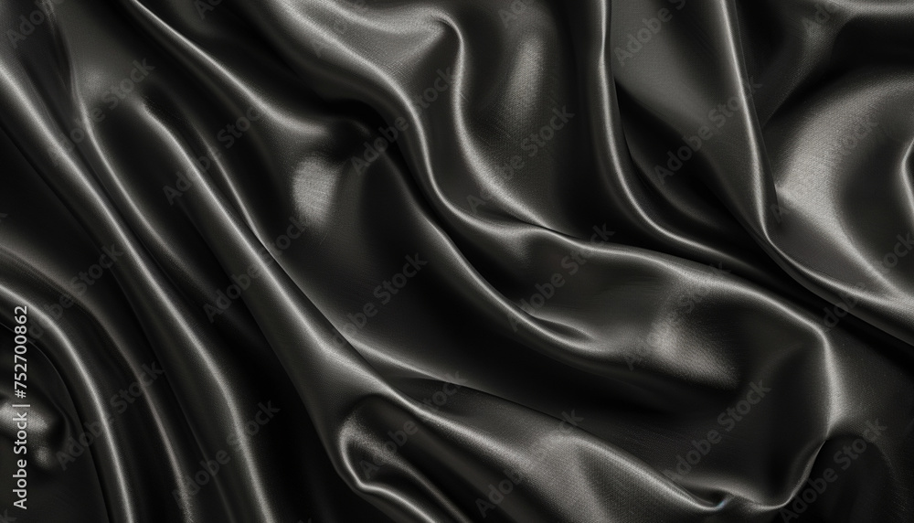Obraz premium black satin fabric