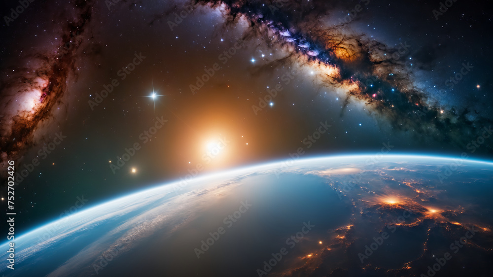 View of the planet during sunrise View of the planet during sunrise