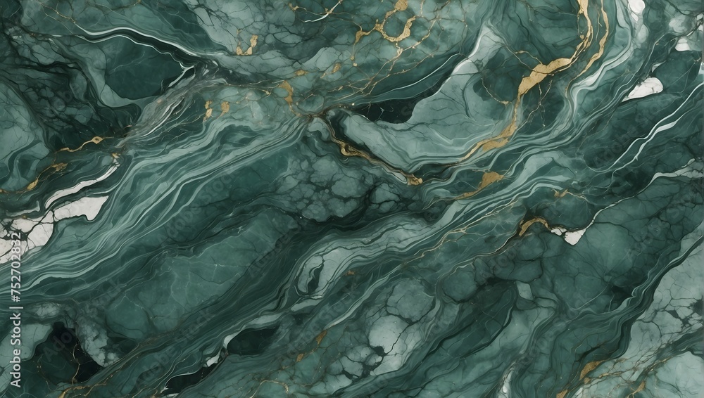 Sophisticated background with a flawless green marble pattern texture Generative AI