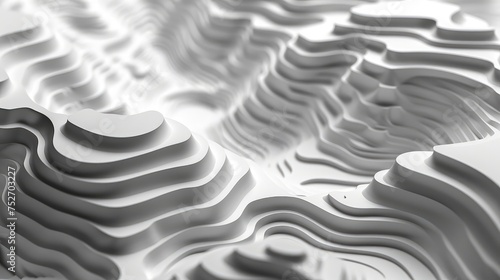 monochrome height map. topographical repeating pattern. smooth gradients photo