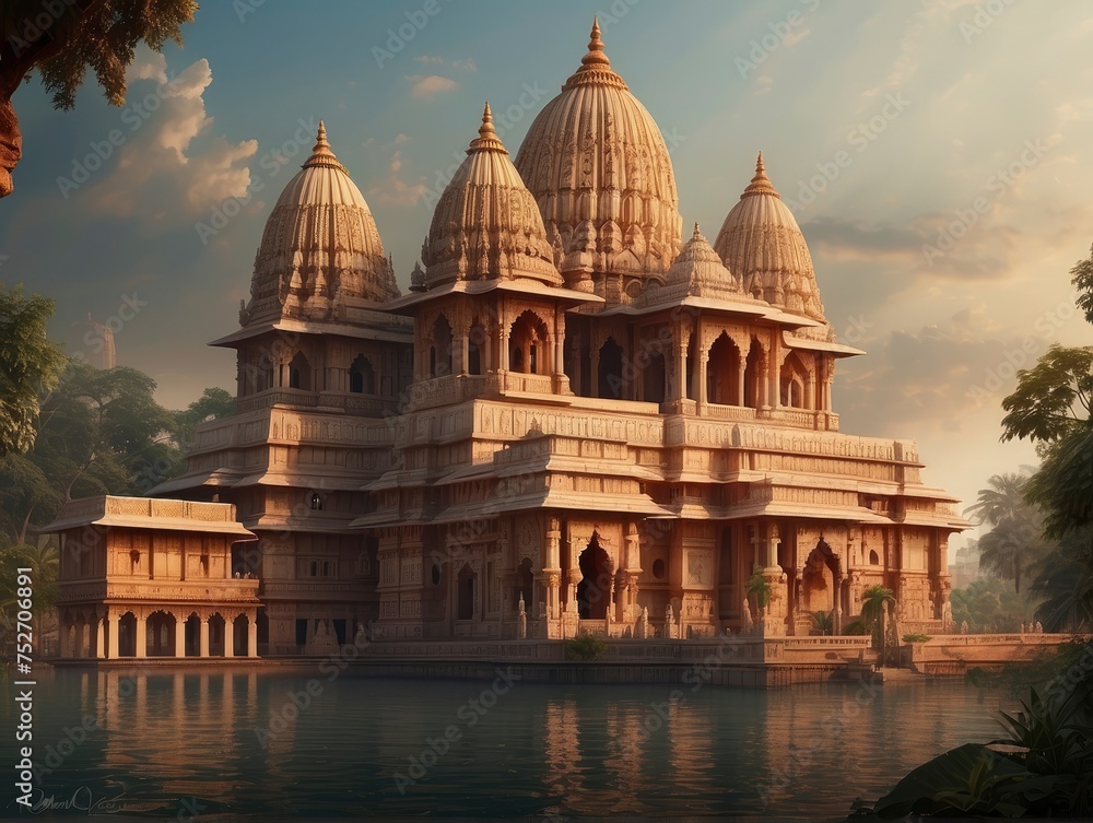 Obraz premium taj mahal at sunset