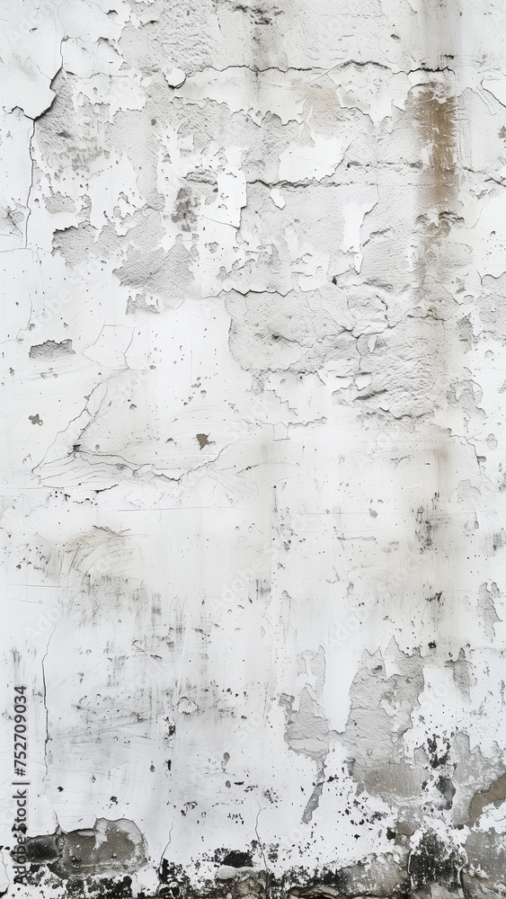 Fototapeta premium white wall with peeling paint and peeling paint texture