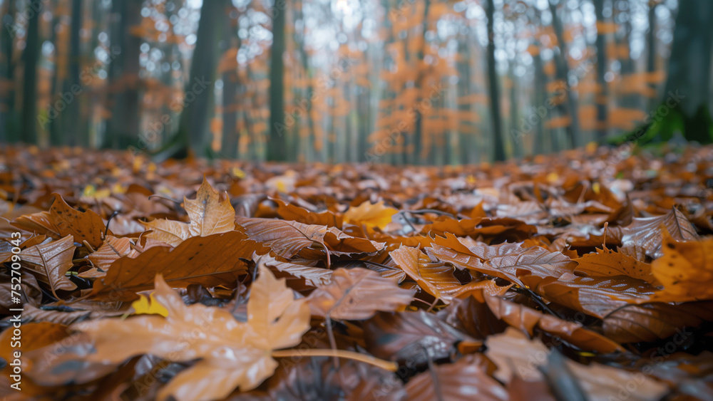 autumn leaves in the forest