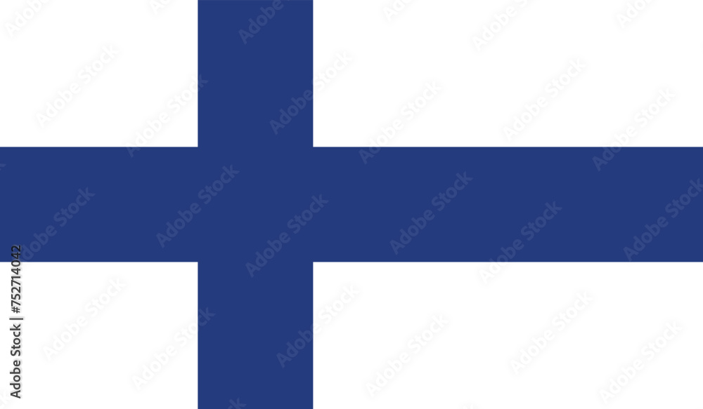 Flat Illustration of Finland flag. Finland national flag design.
Flat Illustration of Finland flag. Finland national flag design.