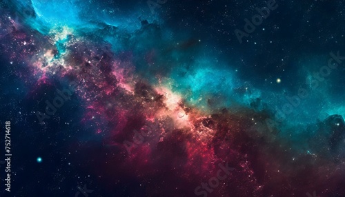 銀河の星と宇宙のイメージ　美しいカラフルな宇宙の背景 © dk0501