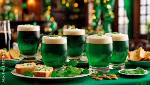 St. Patrick   s Day Festive Table  Green Delights and Golden Treats..